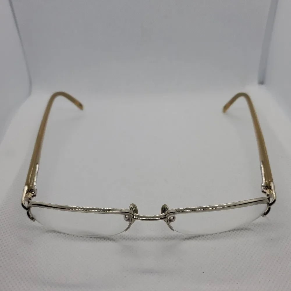 Safilo White & Gold Prescription Glasses Frames